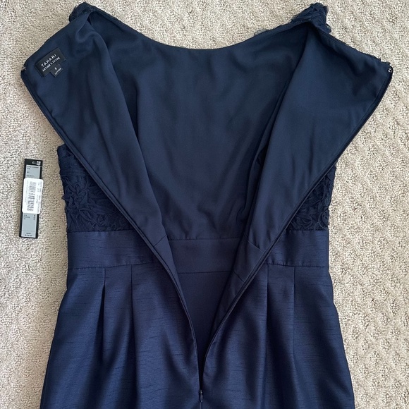 Tahari ASL Sleeveless Sheath Cocktail Dress Navy Blue 6 NWT Feminine Cocktail - Picture 11 of 15